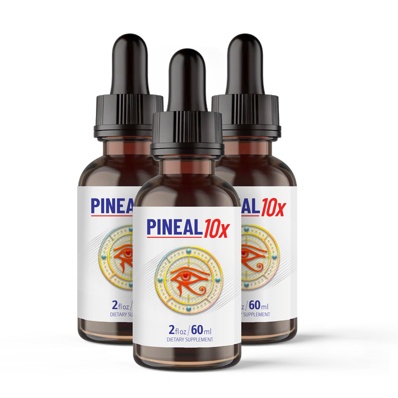 Three Pineal10x bottles
